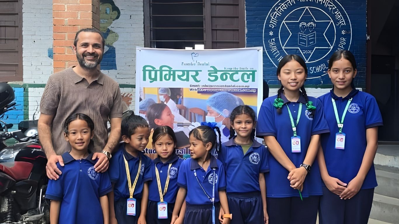 Best dental in Nepal - Dr. Biplob Adhikari and Premier Dental team conducting free dental camp in rural Nepal